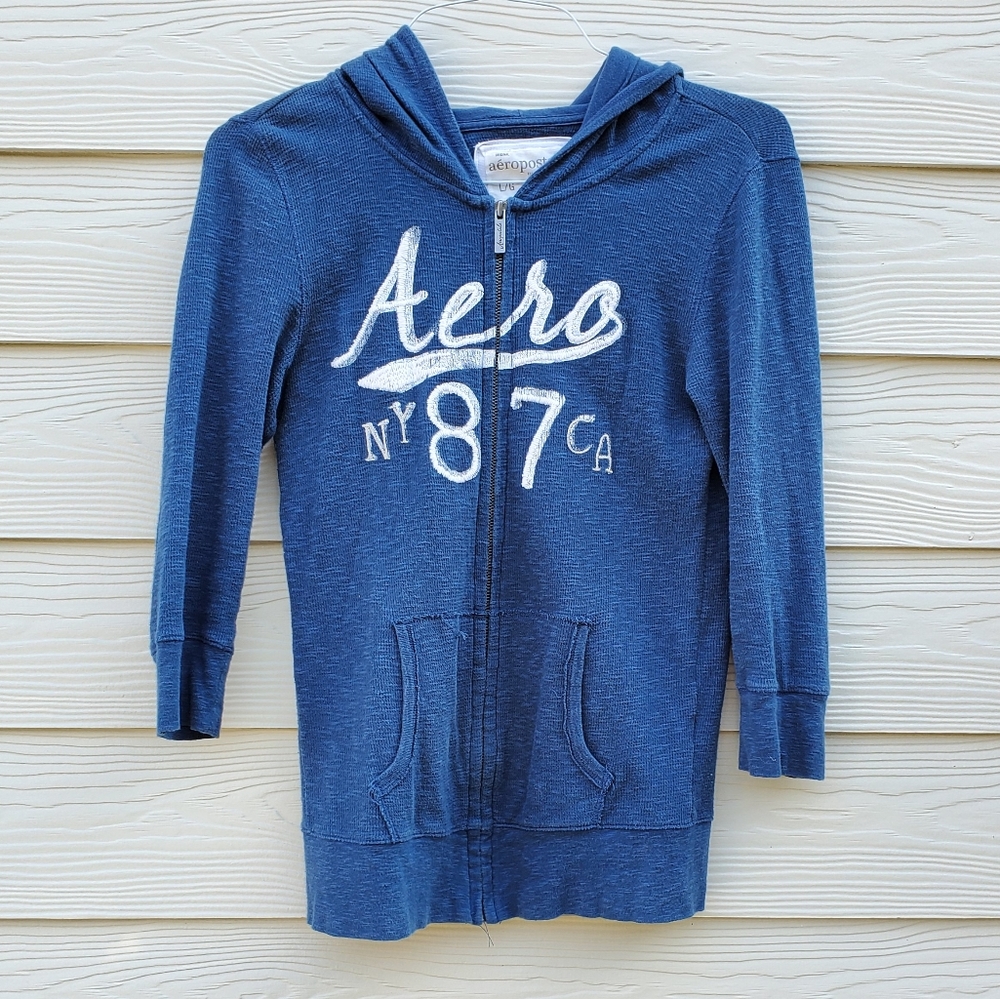 🎉2 for 12🎉 Aeropostale logo zipped hoodie